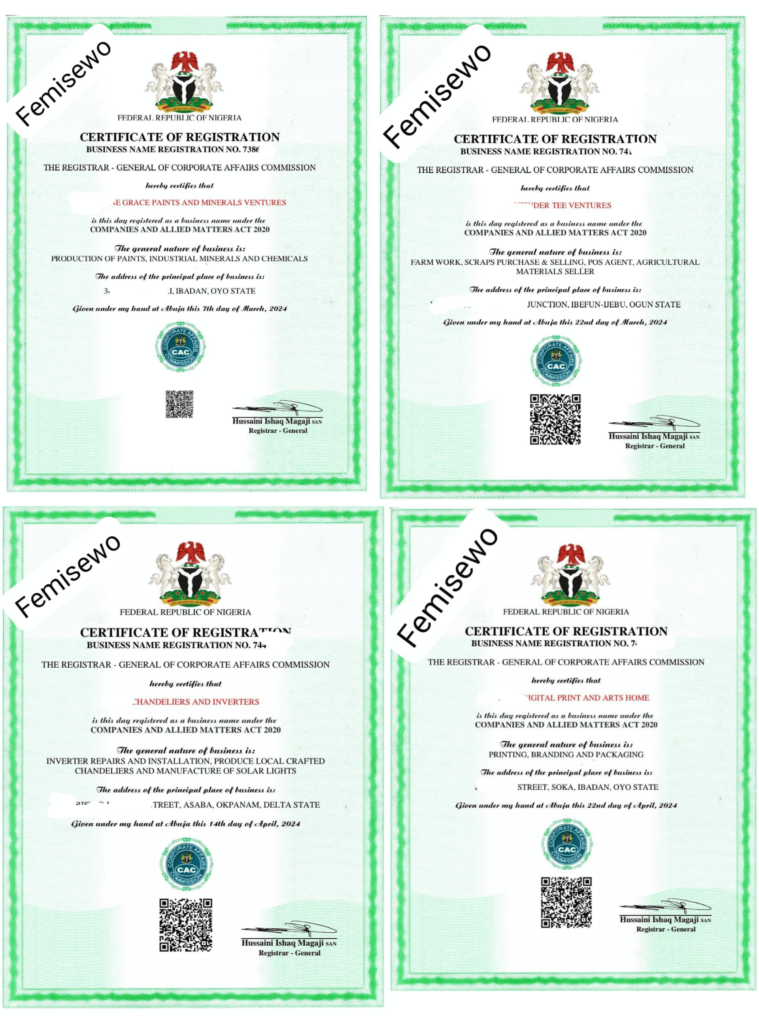 CAC Certificate completed