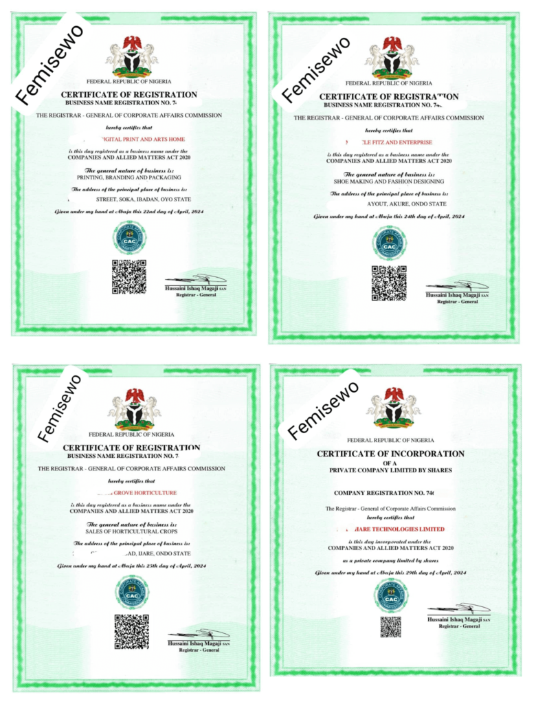 CAC Certificate completed