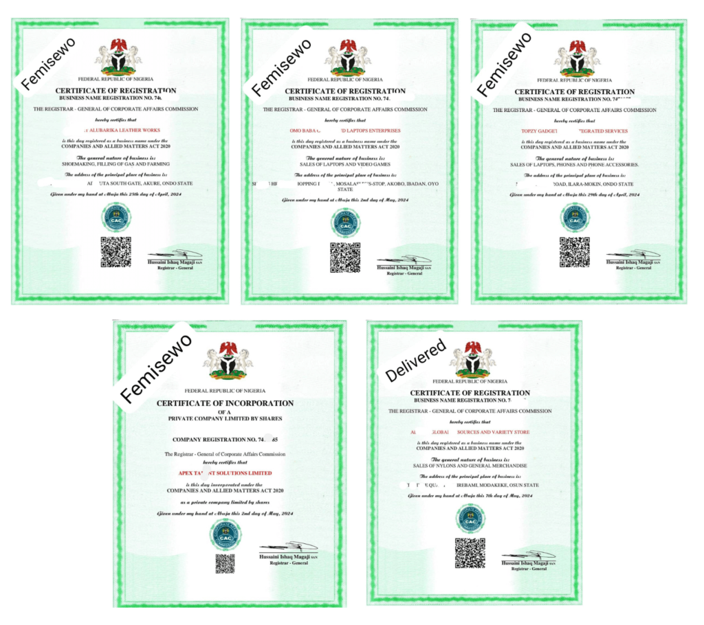 CAC Certificate completed